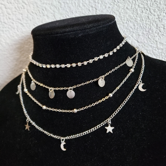3 Unlisted Necklaces- Celestial Choker- 5 - Picture 2 of 15